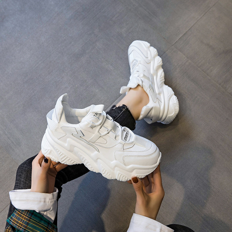 Shoes Women New Thick Soled Women S Shoes Versatile Sports Shoes Black Fashion Net Red Daddy Shoes Spring