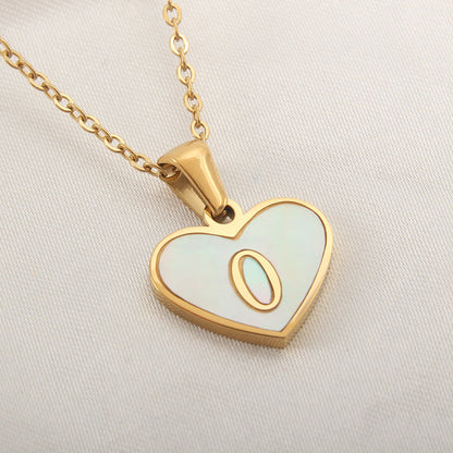 Heart-Shaped Letter Necklace