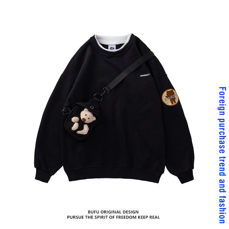 Loose Bag With Plush Sweaters For Men And Women