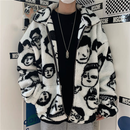 WAKUTA Printed Wool Coat