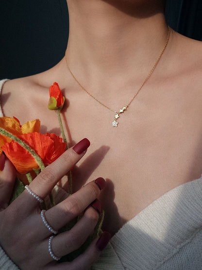 925 Sterling Silver Tassel Star Necklace