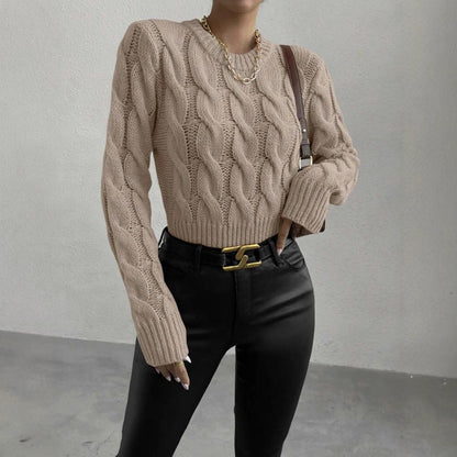 Loose-fitting Knitted Women's Pullover Sweater