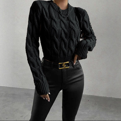 Loose-fitting Knitted Women's Pullover Sweater