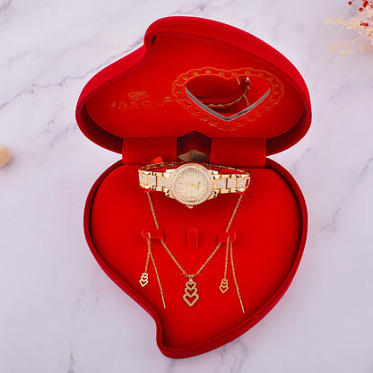 Women’s Jewelry Watch & Necklace Set