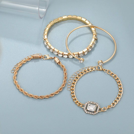 4-Piece Crystal Bracelet Set