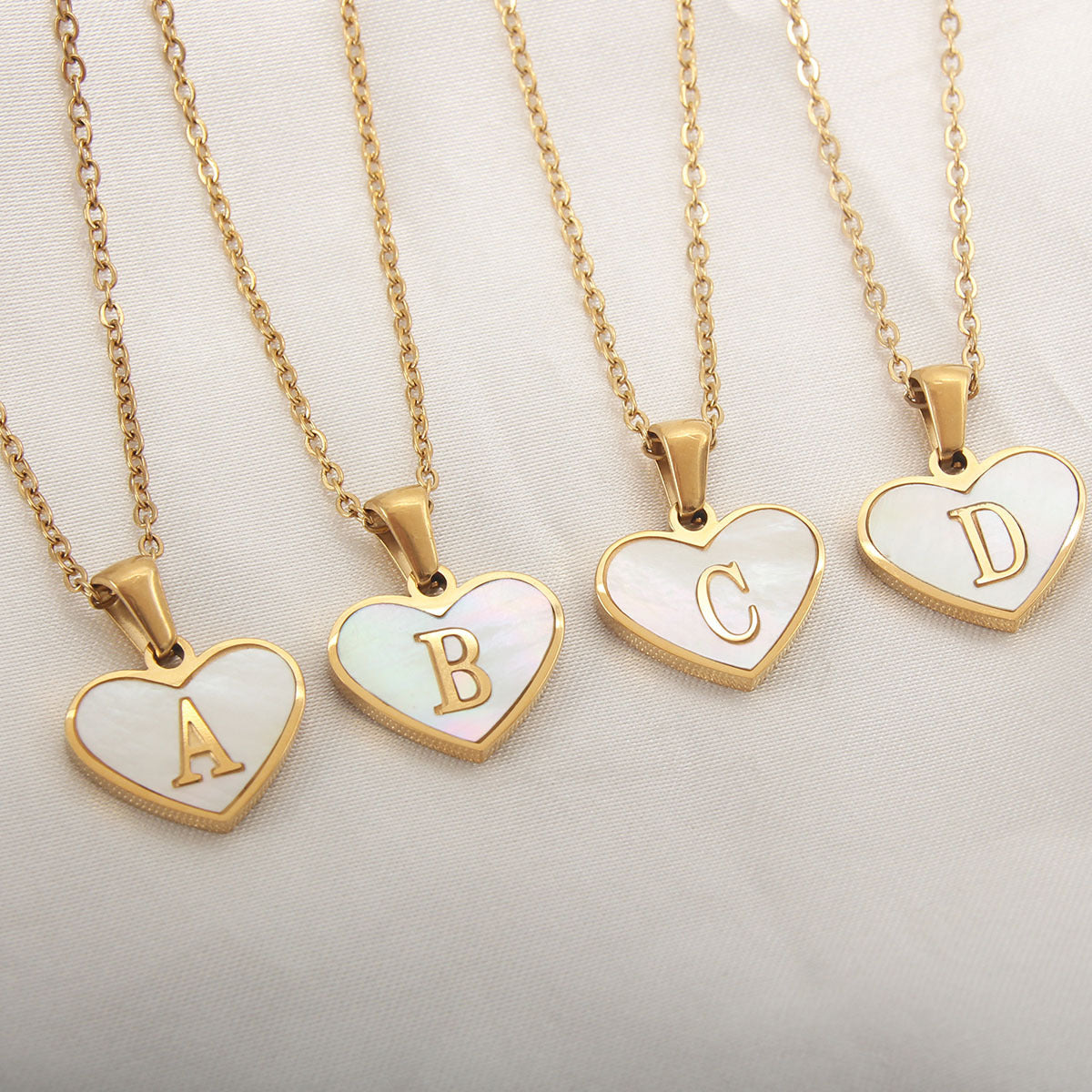 Heart-Shaped Letter Necklace