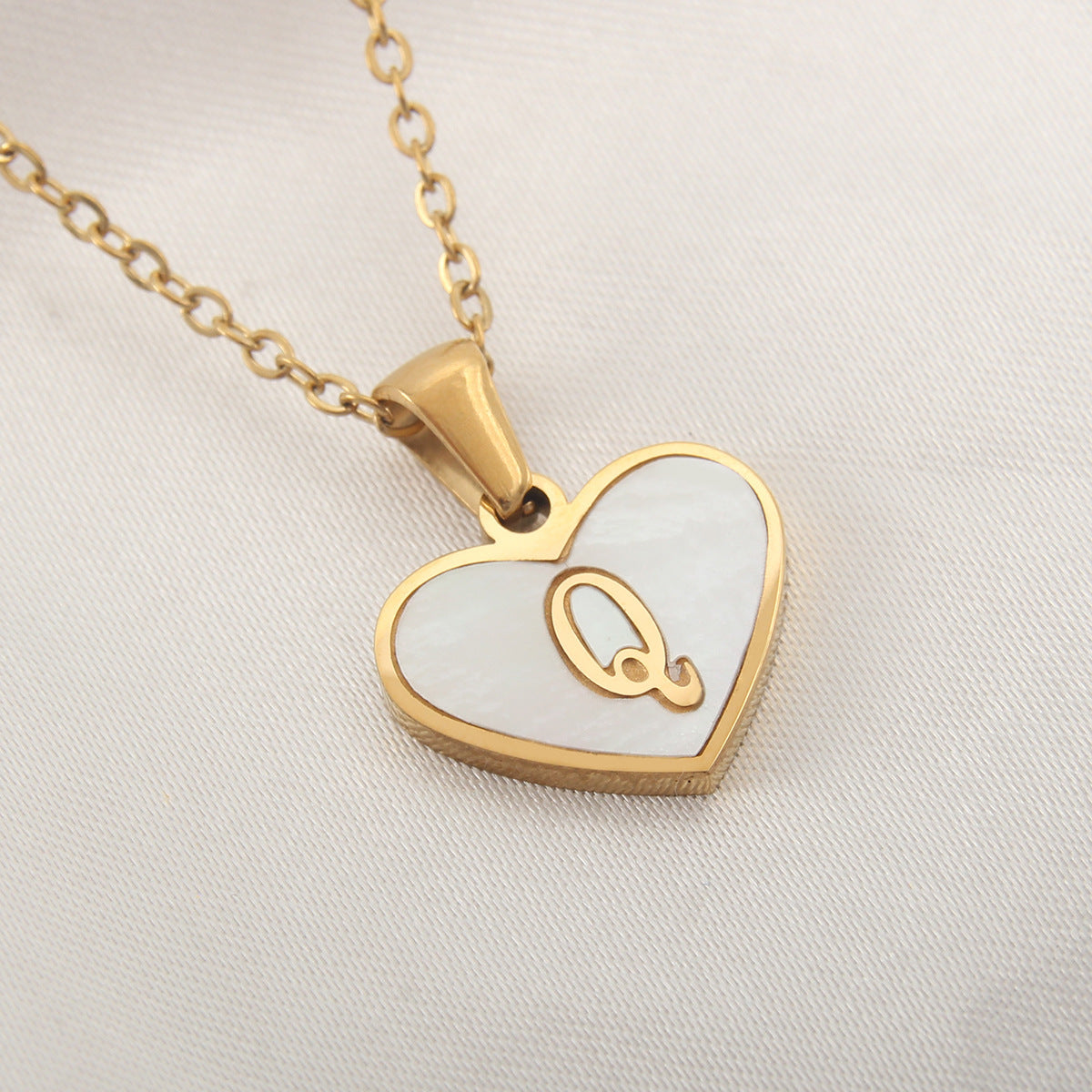 Heart-Shaped Letter Necklace