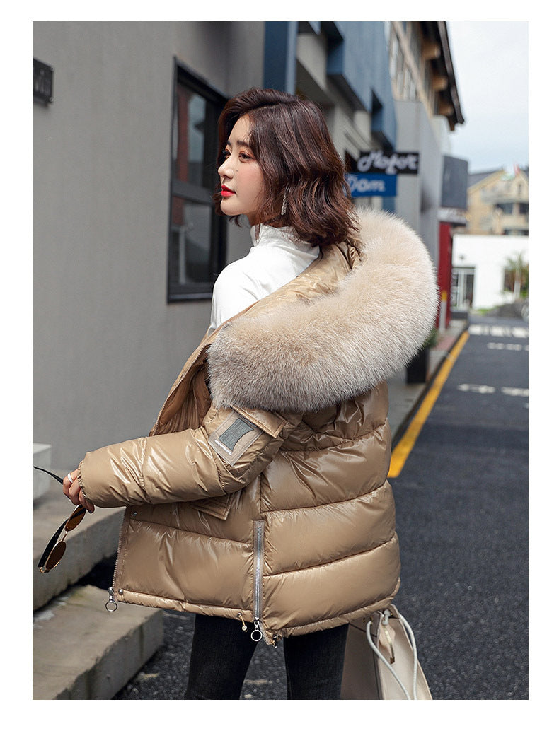 Glossy Short Korean Bread Jacket