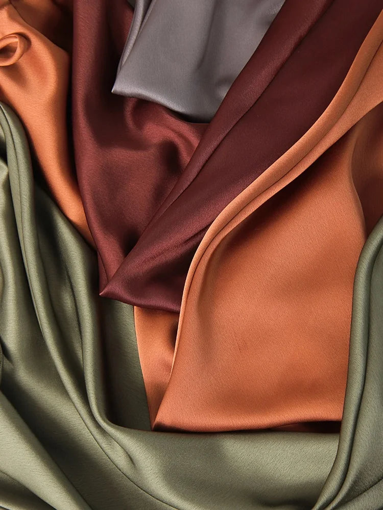 Elegant Satin Maxi Skirt