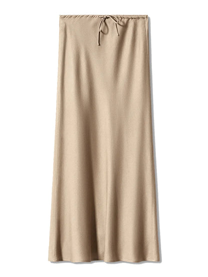 Elegant Satin Maxi Skirt