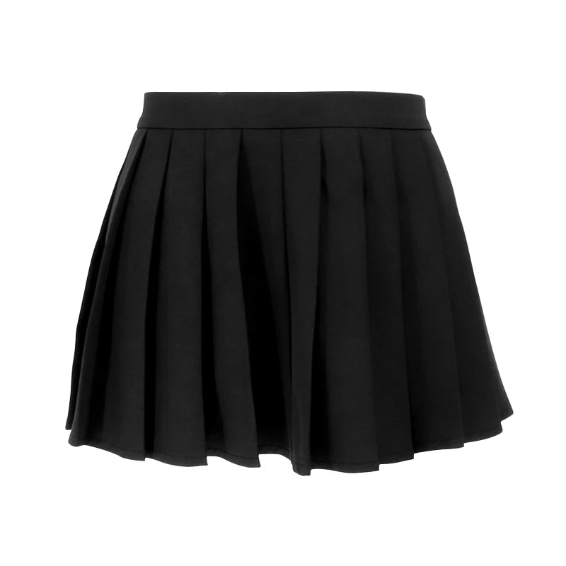 Sexy Black Pleated Skirt