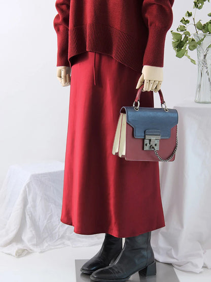 Elegant Satin Maxi Skirt