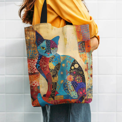 Floral Cat Tote Bag