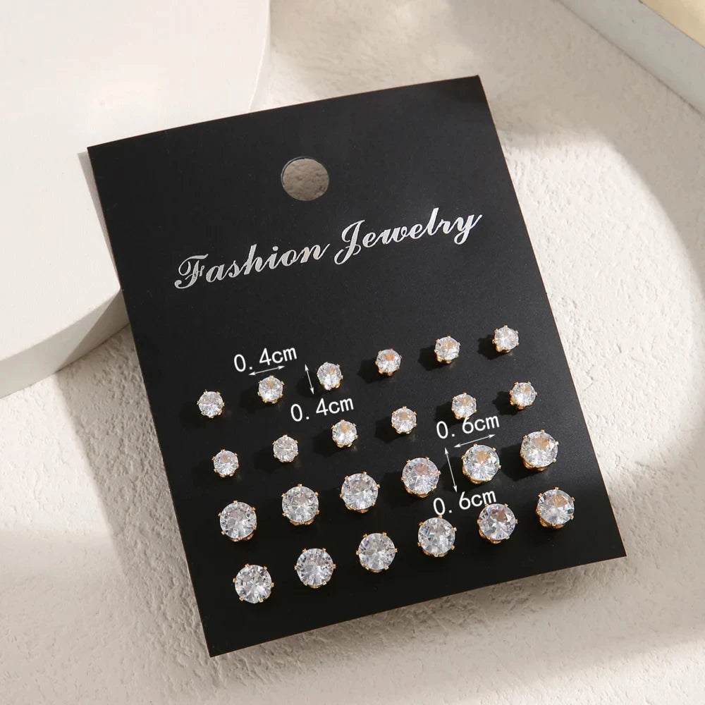 Elegant Crystal Stud Earrings