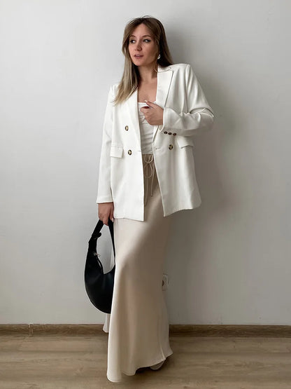 Elegant Satin Maxi Skirt