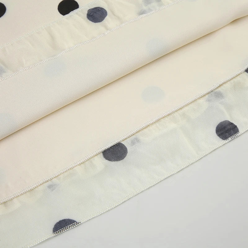 Elegant Polka Dot Midi Skirt