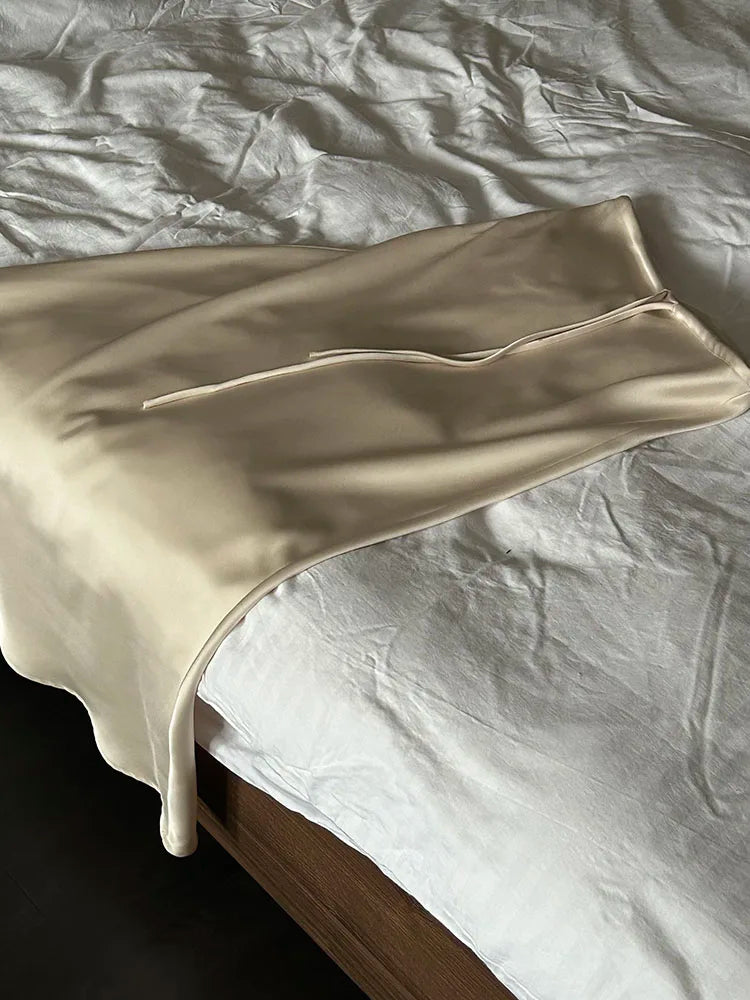 Elegant Satin Maxi Skirt