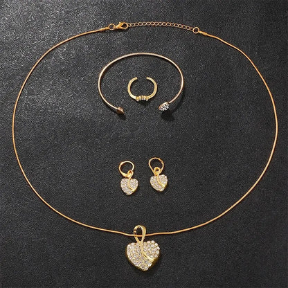 Luxury Gold Watch Jewelry Set