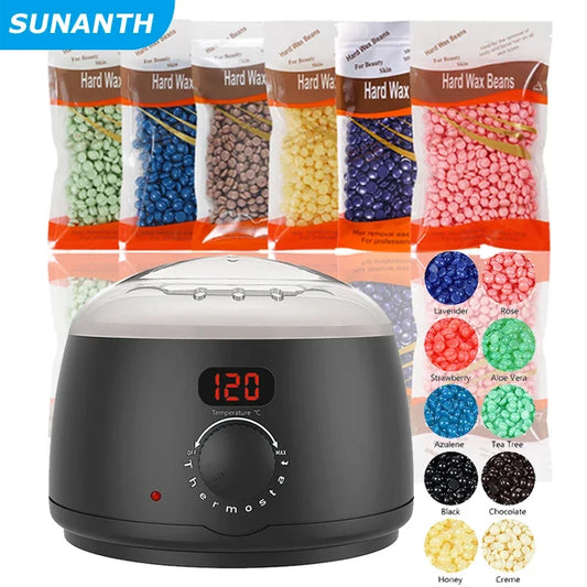 Wax Heater 500ML Set with Digital Display + 200g Wax Beans