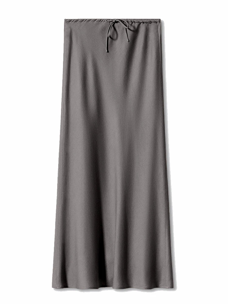 Elegant Satin Maxi Skirt
