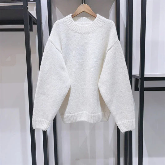 Women's Knitwear Comfort And Casual Printed Long Sleeve Round Neck Sweater