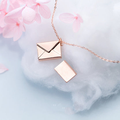 Envelope Letter Pendant Necklace