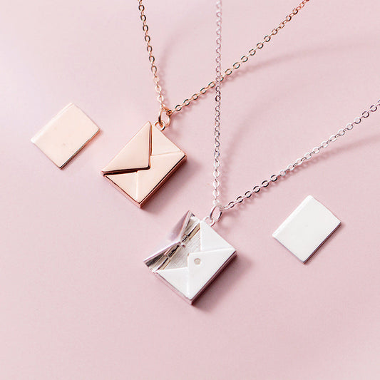 Envelope Letter Pendant Necklace