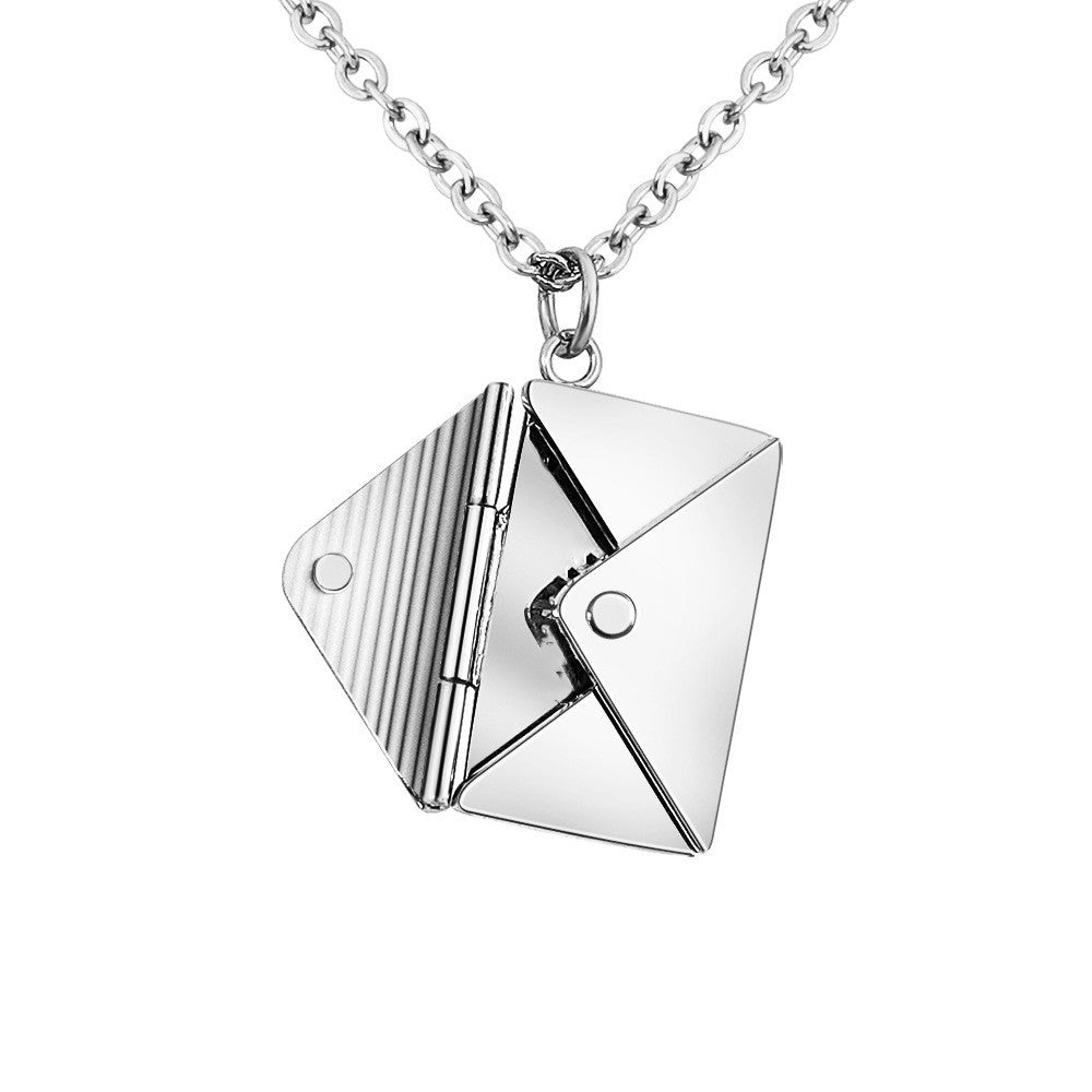 Envelope Letter Pendant Necklace