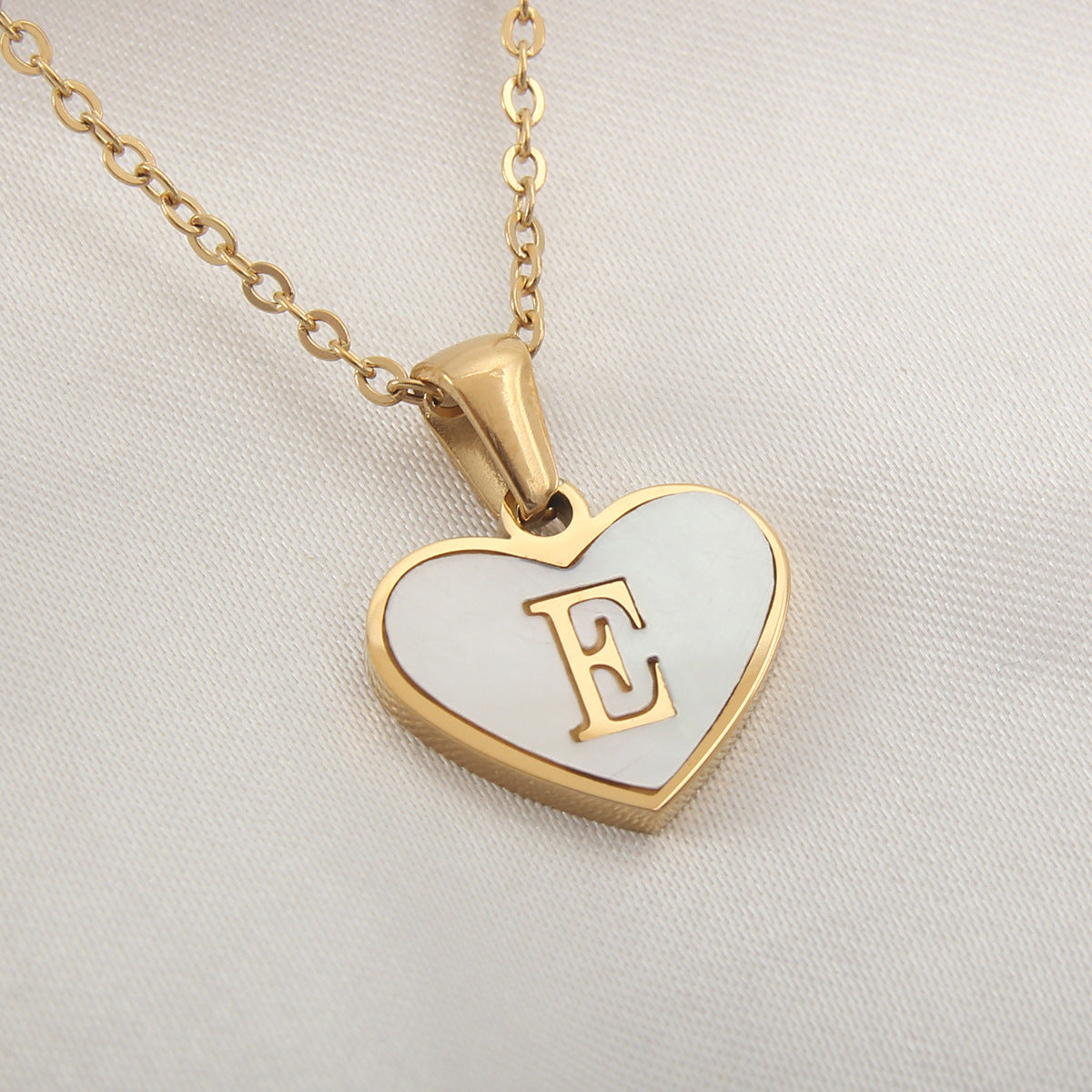 Heart-Shaped Letter Necklace
