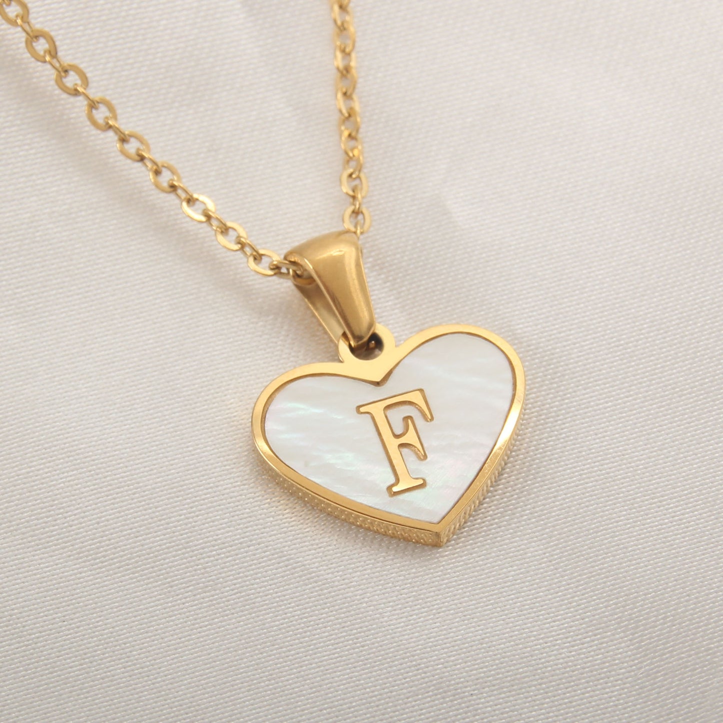 Heart-Shaped Letter Necklace