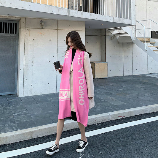 White Autumn And Winter All Match Scarf