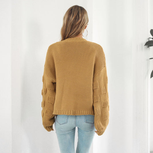 Women’s Puff Sleeve Knit Cardigan
